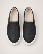 Women's Loafers – Sequin Slip-On Style, pair elevated top