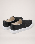 Women's Loafers – Sequin Slip-On Style, pair rear three quarter