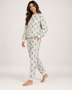Women's Christmas Pyjamas – Festive Long Sleeve Set, controlled side step