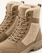 Women's Snow Boots – High Top Fleece Panel Style, confirmed product detail