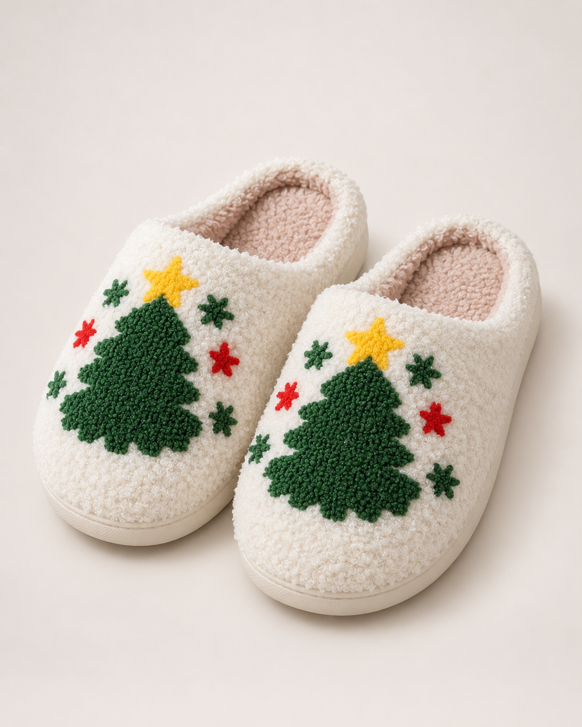 Women's Novelty Slippers – Six Character Designs in Christmas Tree