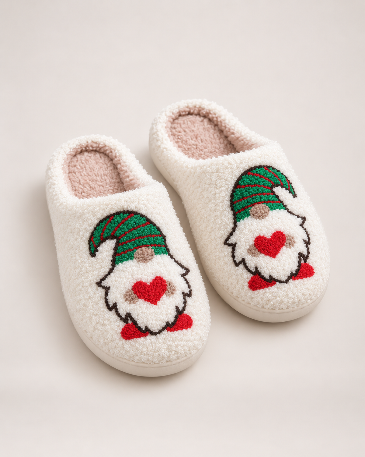 Women's Novelty Slippers – Six Character Designs in Christmas Gnome