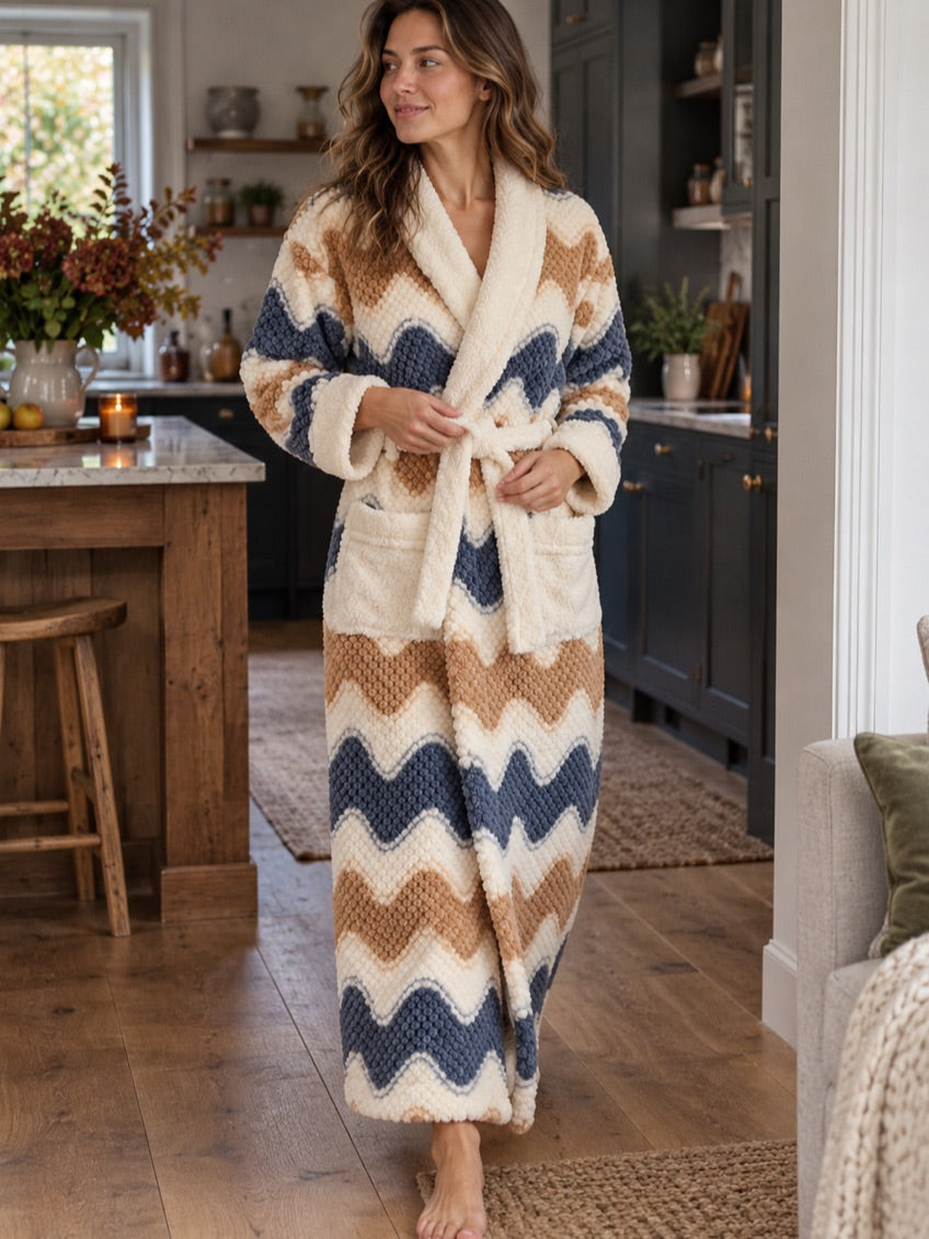 Women's Patterned Long Dressing Gown